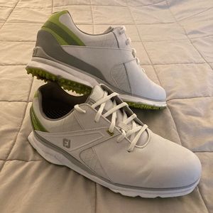 FootJoy Golf Pro|SL Shoes - White & Lime Green Size: 10.5 W